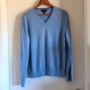 COPY - Banana Republic Luxury Blend V-Neck Sweater, Medium, Cerulean Blue